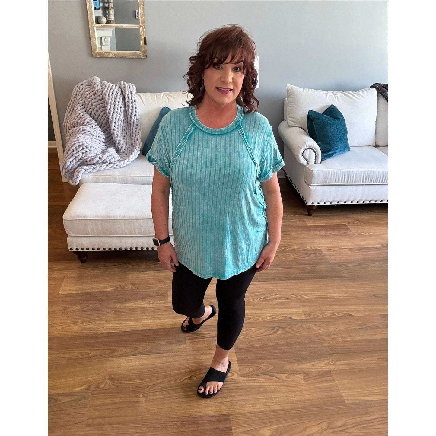 The Ava Teal Top