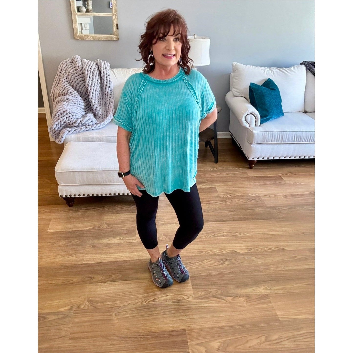 The Ava Teal Top
