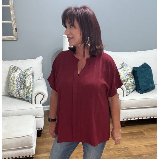 The Harlow Burgundy Top